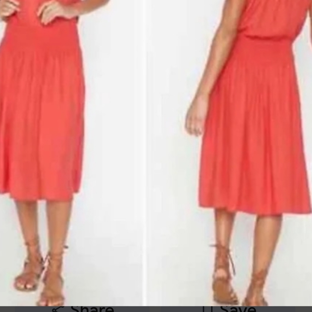Brochu Walker Vermillion Francine Midi Dress Size Large - Picture 9 of 9
